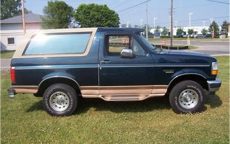 1995 Ford Bronco Exterior Design And Features