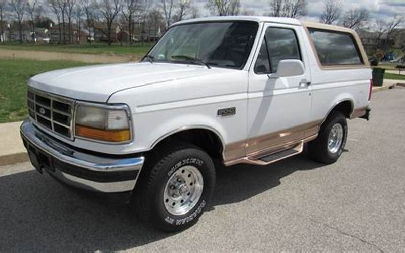 1996 White Ford Bronco Eddie Bauer Edition
