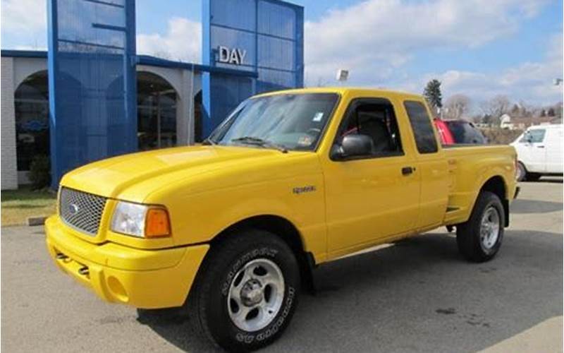 2001 Ford Ranger Edge Yellow Interior