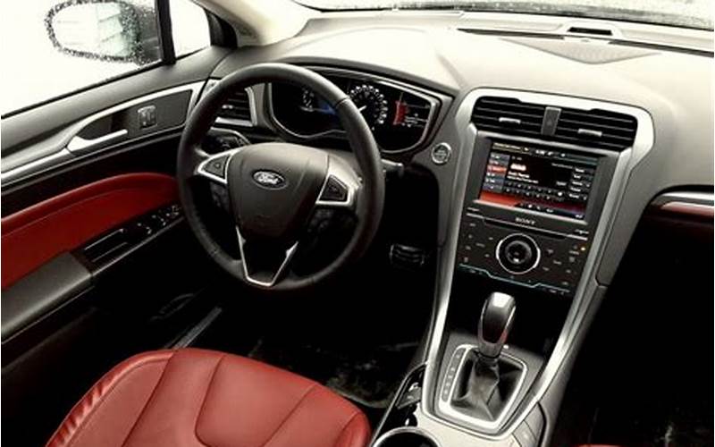 2015 Blue Ford Fusion Interior