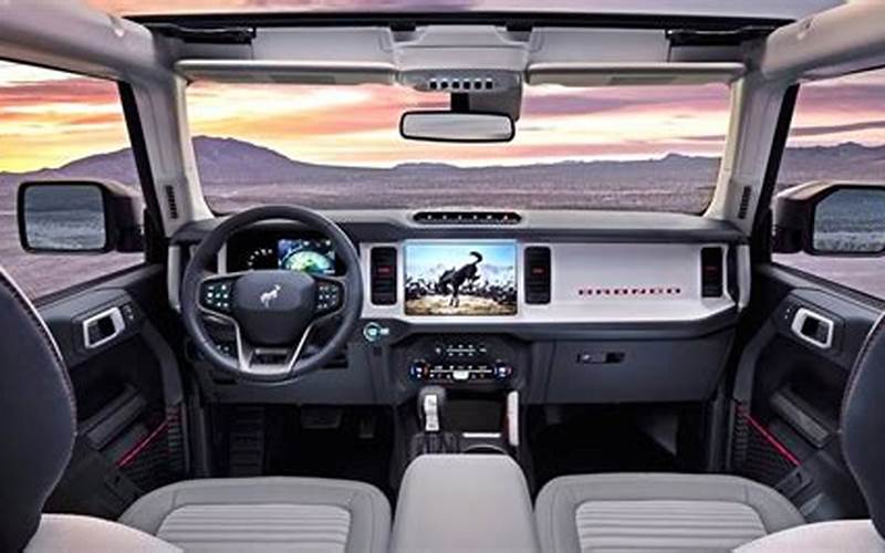 2021 White Ford Bronco Interior
