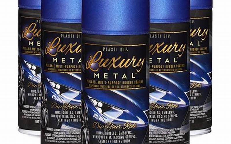 A Can Of Nautical Blue Metallic Paint