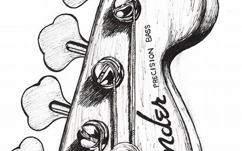Drawing of a Bass Guitar