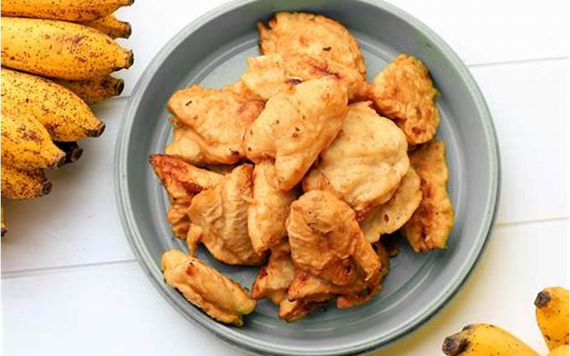A Plate Of Delicious Pisang Goreng