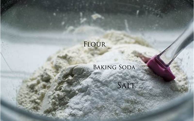 Adding Baking Soda Salt And Flour