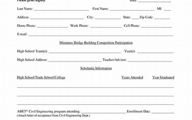 Afsa High School Scholarship Application Form