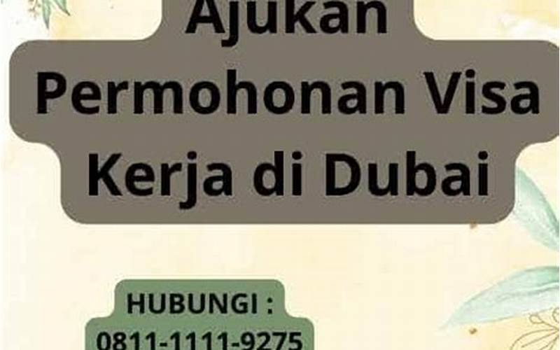 Ajukan Permohonan Visa Dubai 6 Bulan
