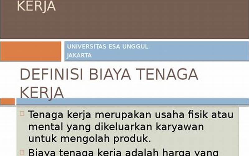 Akuntansi Biaya Tenaga Kerja