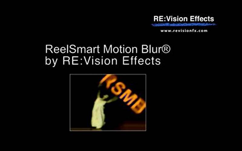 Applications Of Reel Smart Motion Blur