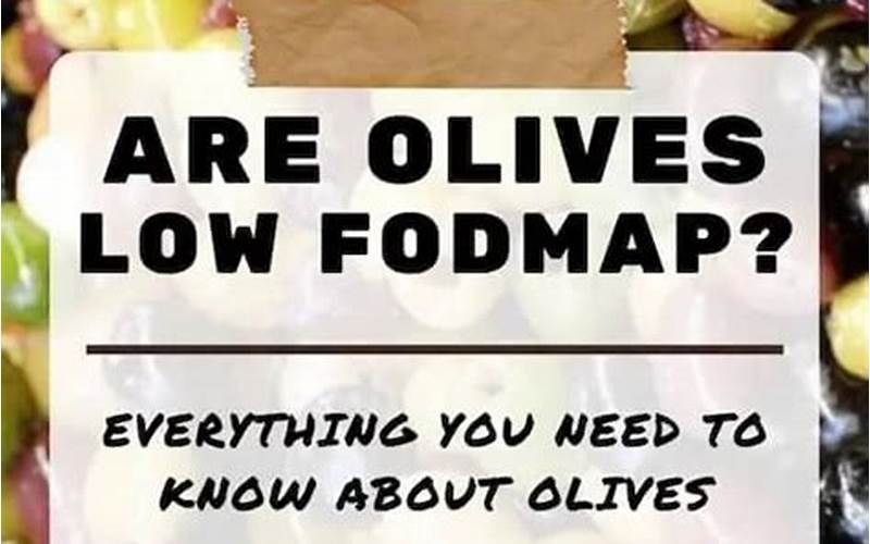 Are Black Olives Low Fodmap?