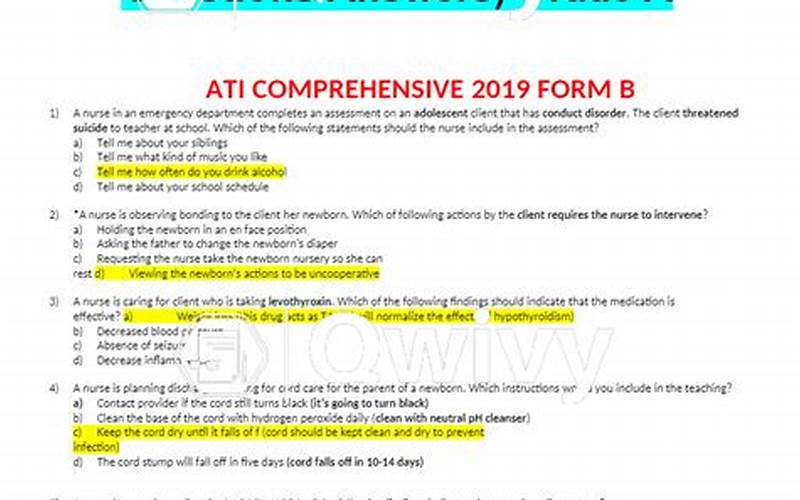 Ati Comprehensive Predictor 2019 Proctored Exam Test-Taking Strategies