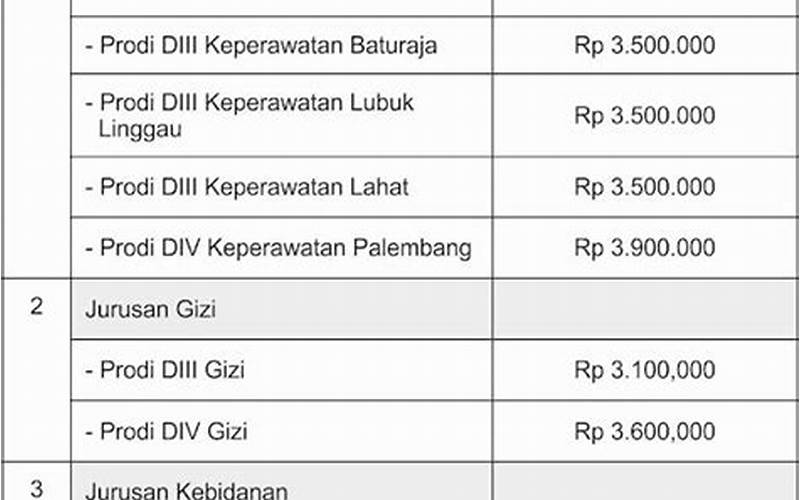 Biaya Kuliah Farmasi Poltekkes Palembang