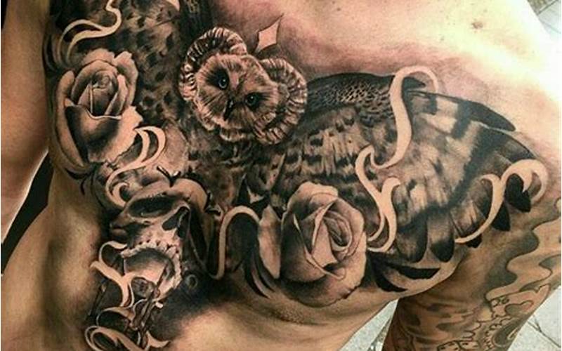 Black And Grey Chest Tattoo Artist