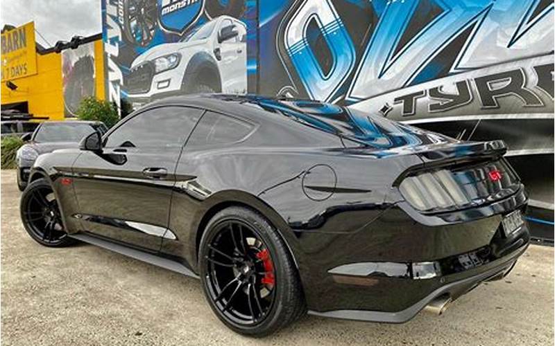 Black Ford Mustang With Wheels
