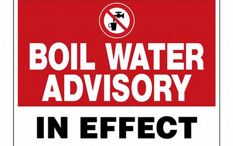 Boil Water Advisory Sign