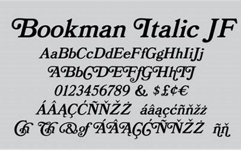 Bookman JF Pro Font Free: A Comprehensive Review