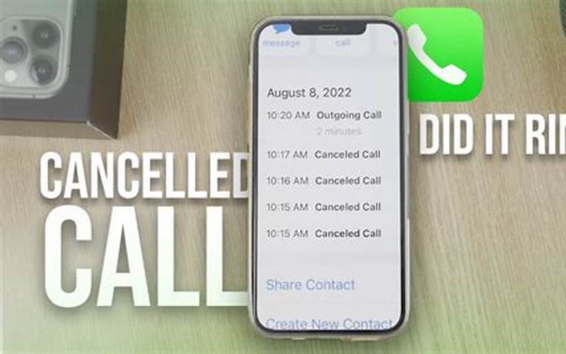 Cancelled Call Iphone