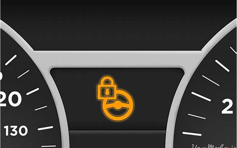 Car and Lock Symbol on Dashboard