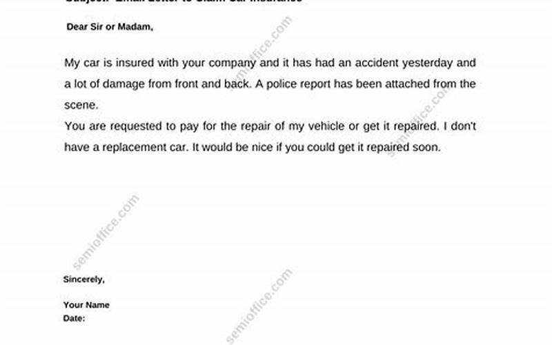 Car Insurance Claim History Letter