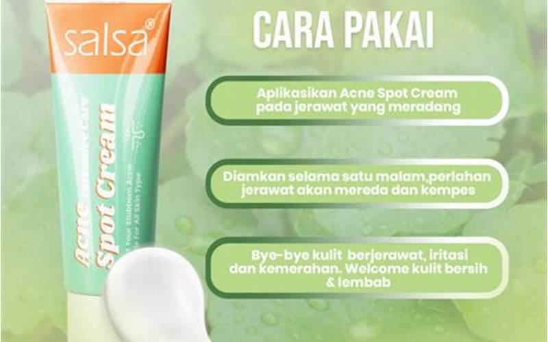 Cara Pakai Cream Totol Jerawat