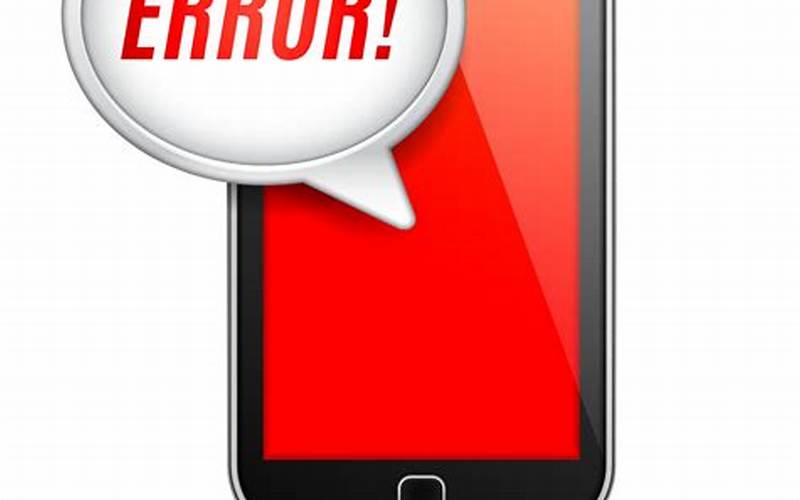 Cell Phone With Error Message