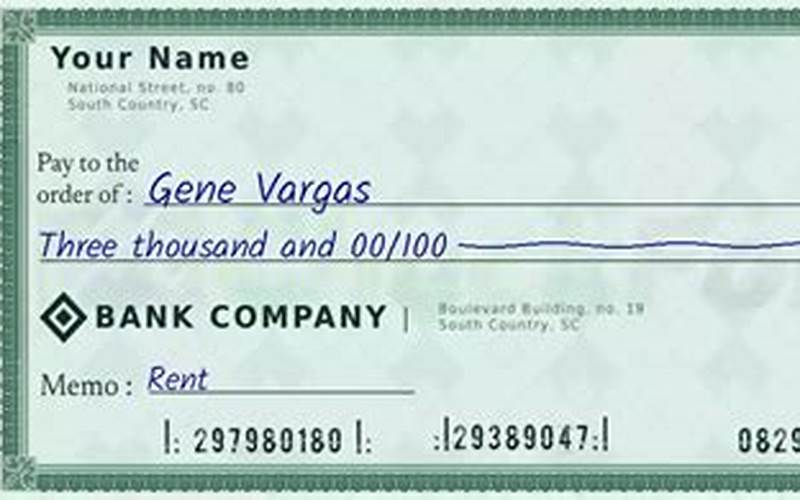 How to Write a Check for 3000 Dollars