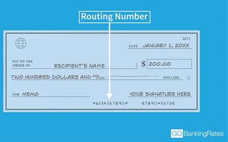 Check With Routing Number