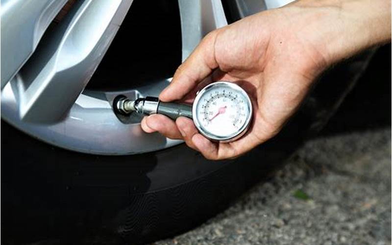 Checking Tire Pressure Gauge