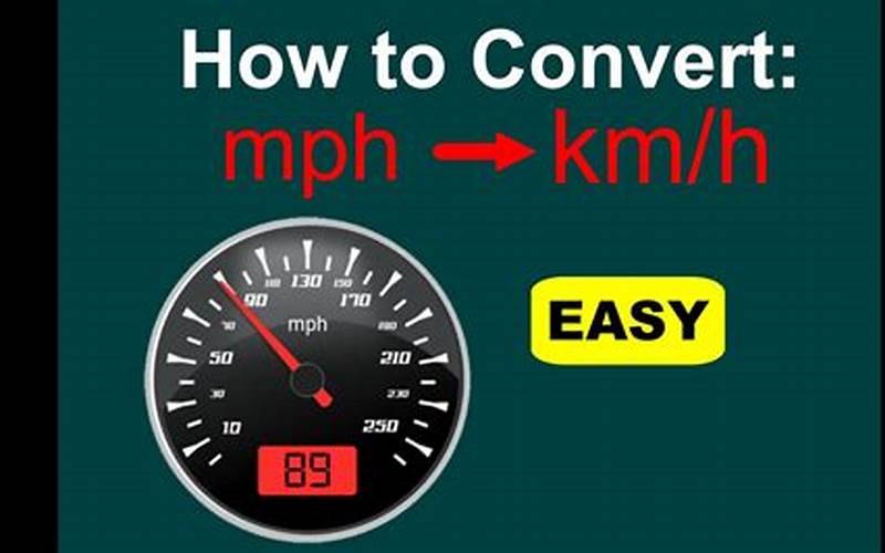 Conversion Of Mph To Kmh