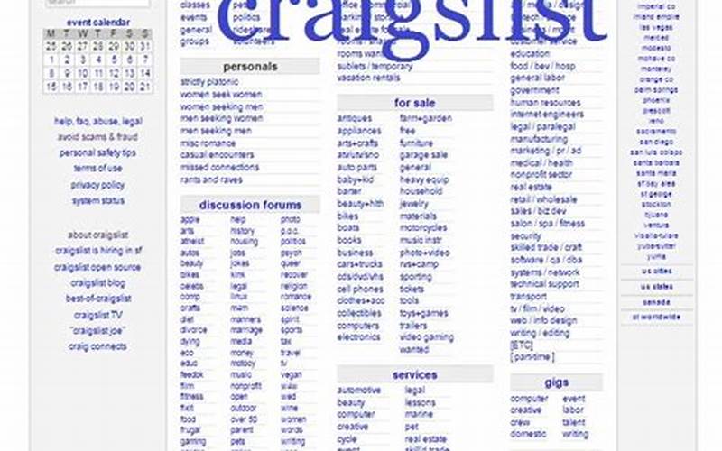 Craigslist Listing