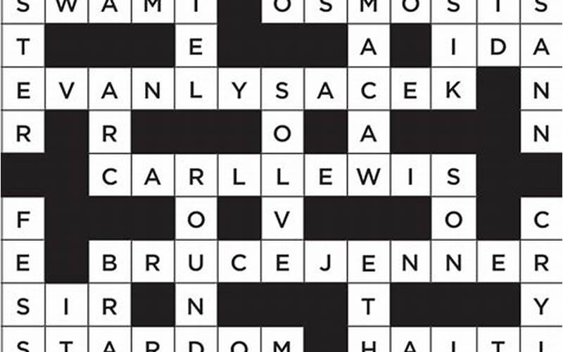 Crossword Puzzle Clue
