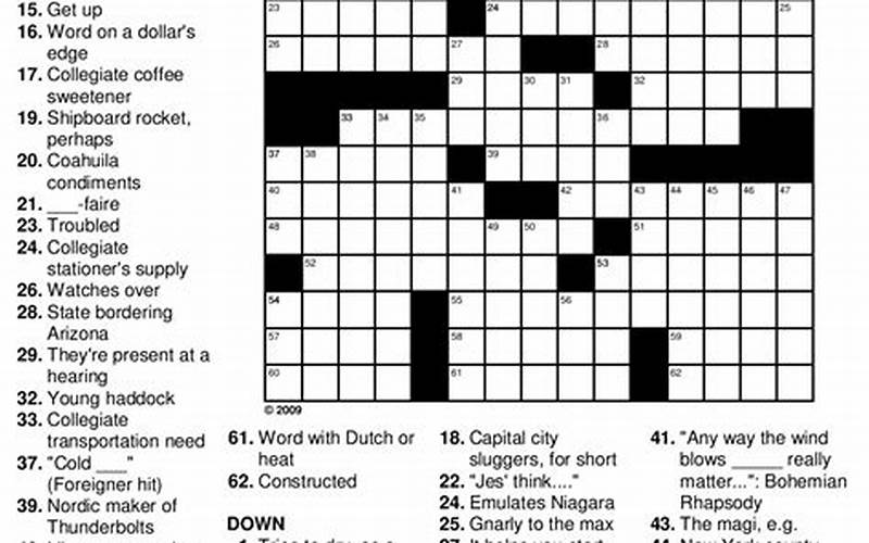 Crossword Puzzle Online