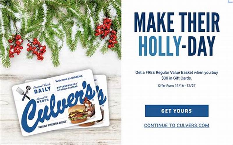 Culvers Gift Card Information