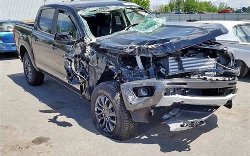 Damaged Ford Ranger Hood