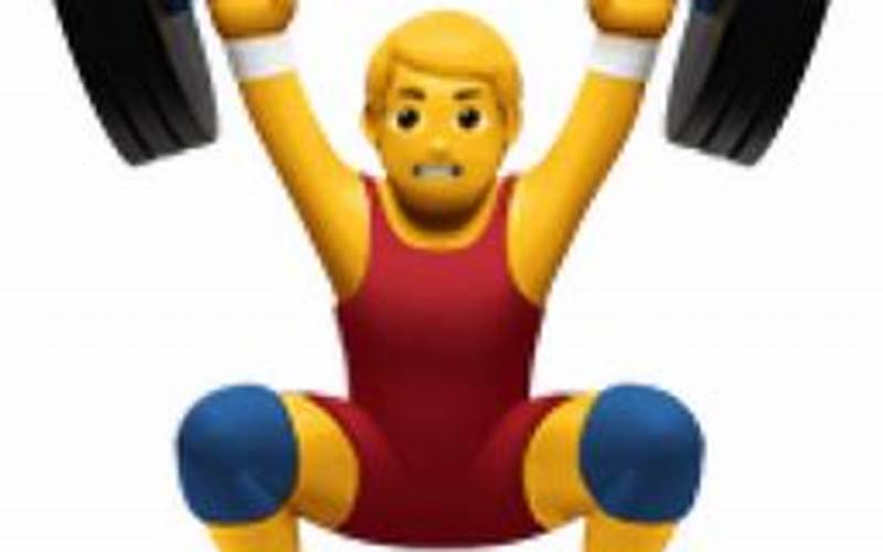 Emoji Man Lifting Weights