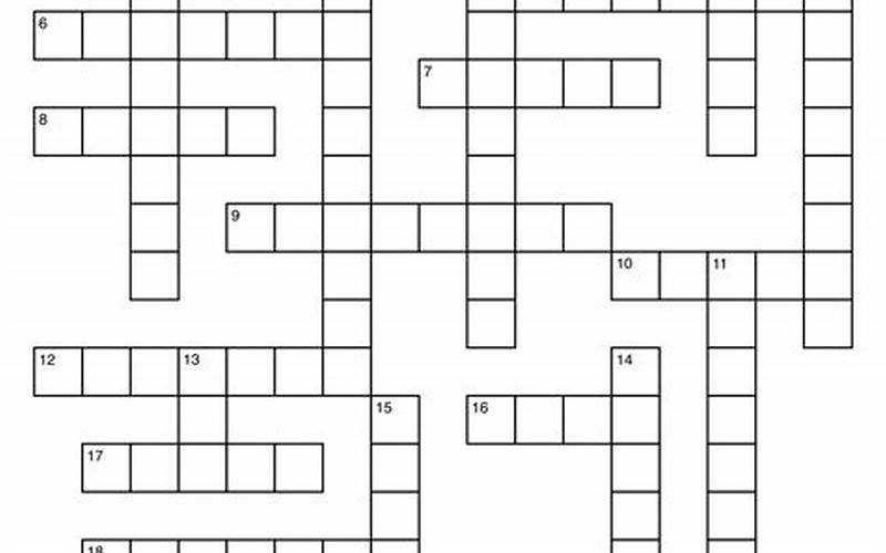 Empty Crossword Puzzle