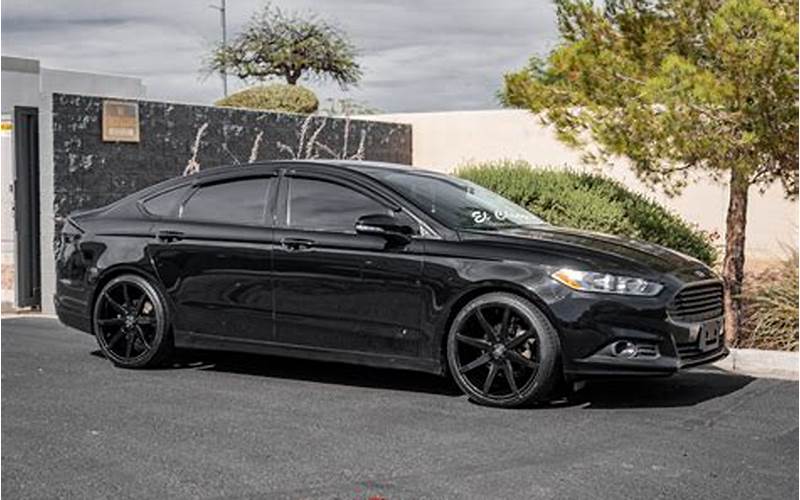 Enhanced Appearance Of Ford Fusion With Black Rims