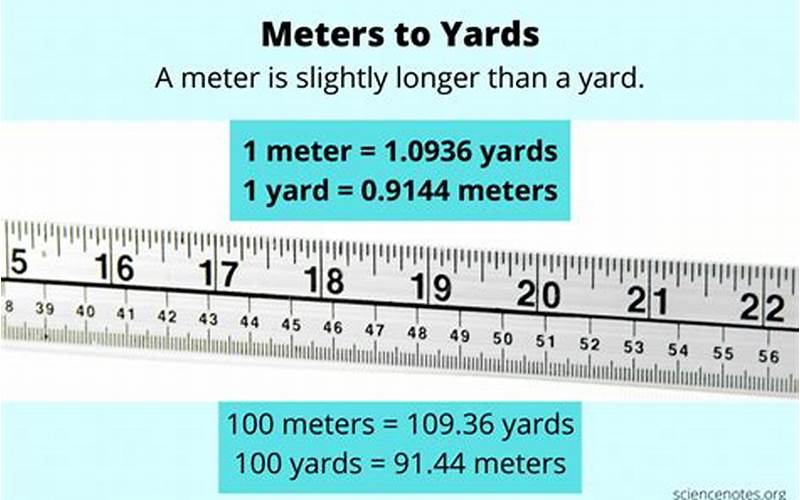 Example 1: Convert 50 Yards To Meters