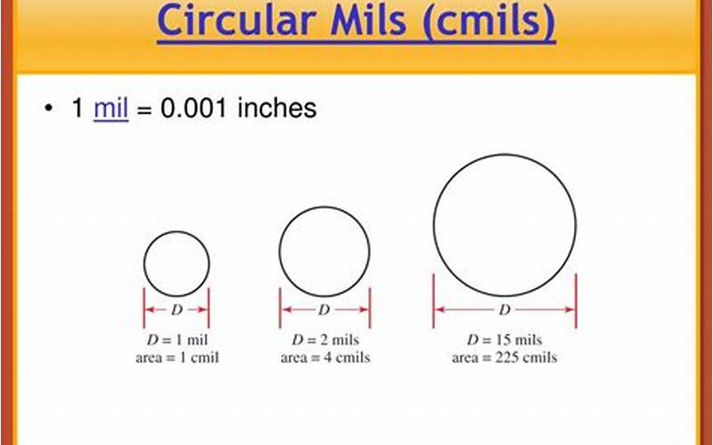 Examples Of Mils To Circular Mils Conversion