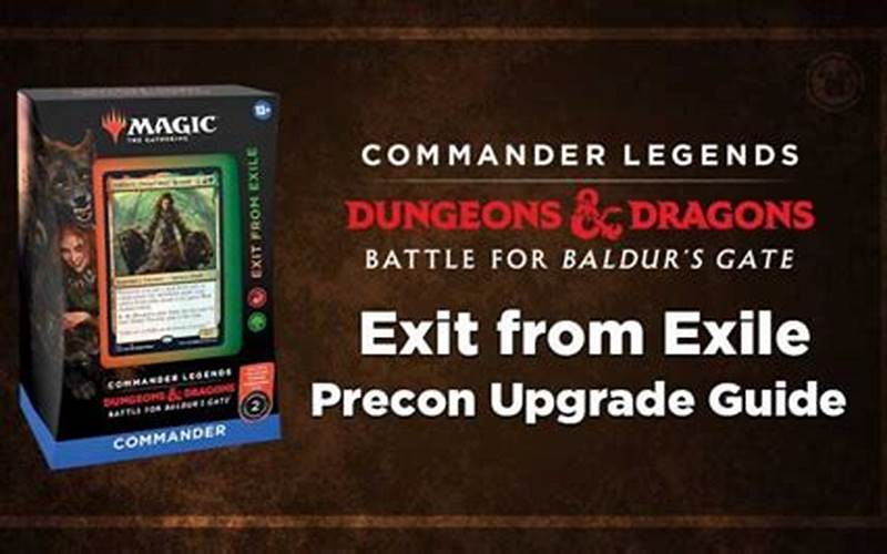 Exit From Exile Precon Cards