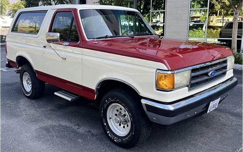 Exterior Design Of 1990 Ford Bronco Xlt