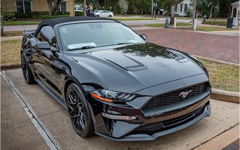 Exterior Of 2019 Black Ford Mustang