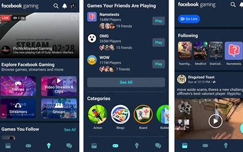 Facebook Gaming App