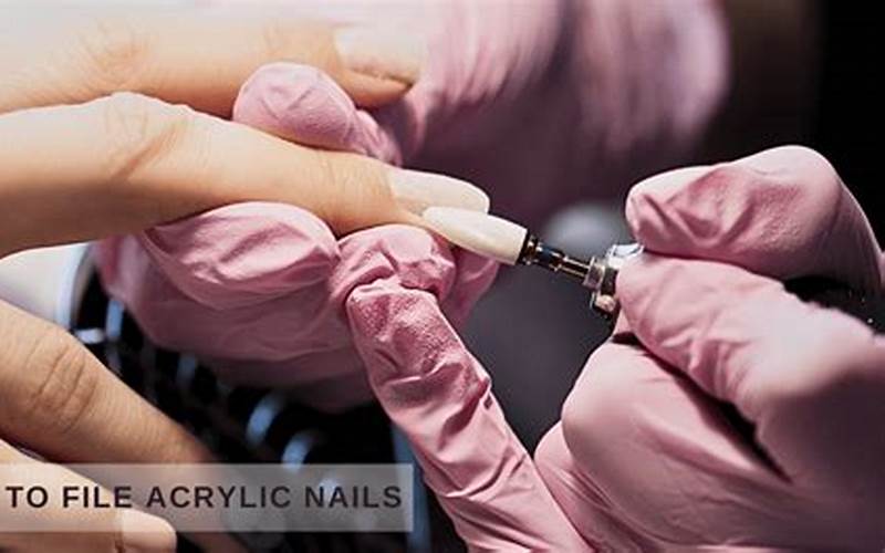 Filing Acrylic Nails