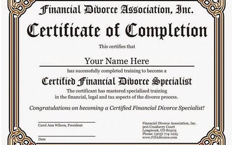 Financial Certification