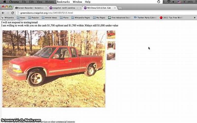 Finding Cars And Trucks For Sale On Craigslist