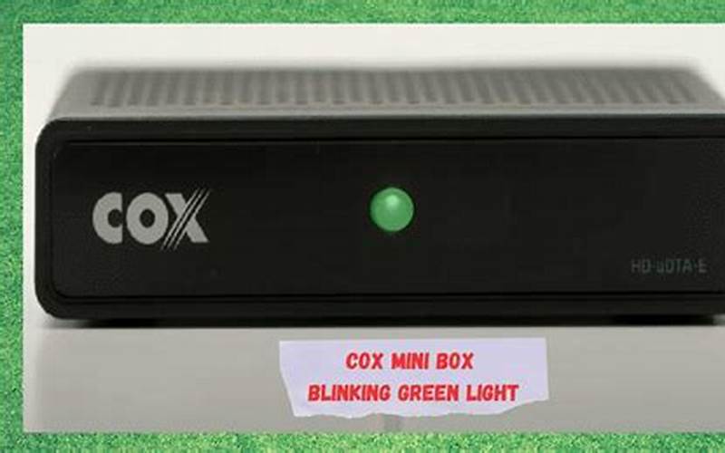 Fixing Cox Blinking Green Light