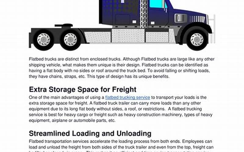 Flatbed Truck Benefits