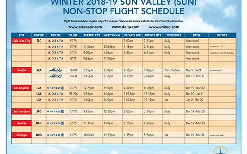 Flying Schedule