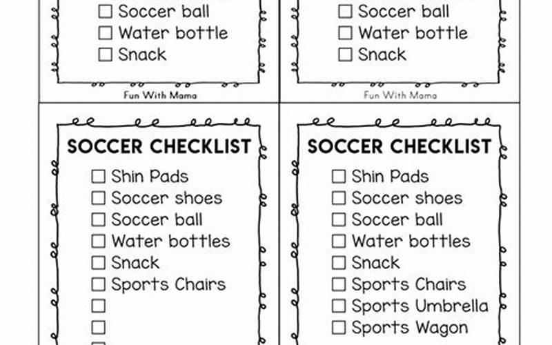Football Stars Checklist